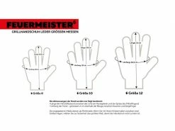 Feuermeister Grillhandschuh Premium BBQ Rot, Grösse 12 -Grill Verkaufsgeschäft 189361177 xxl