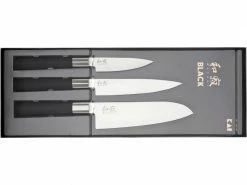 Kai Messer-Set Wasabi 3 tlg. Schwarz