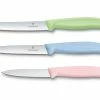 Victorinox Gemüsemesser Trend Colors 3-teilig, Blau/Grün/Rosa