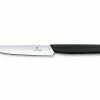 Victorinox Steakmesser Swiss Modern gerader Schliff, 1 Stück, Schwarz