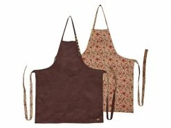 Dutchdeluxes Grillschürze Wendbar, Violett / Blumen