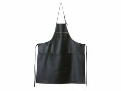 Dutchdeluxes Grillschürze Zipper, Leder, Schwarz