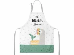 Sheepworld Kochschürze No Drama Lama Grün/Weiss