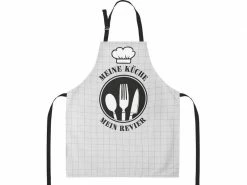 Sheepworld Kochschürze Meine Küche – mein Revier Hellgrau
