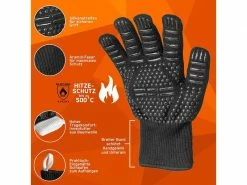 Fennek Grill Grillhandschuh mit Logo, Schwarz -Grill Verkaufsgeschäft 223857104 xxl