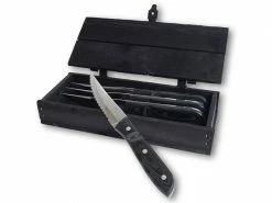 Gense Steakmesser Old Farmer XL 4 Stück, Schwarz