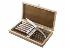 Sola Steakmesser-Set Basic Country Lunasol 6 Stück, Zebrano