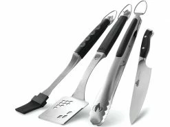 Napoleon Grillbesteck-Set 4-teilig, Silber