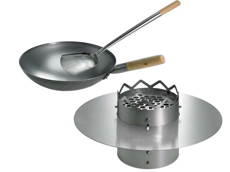 Moesta BBQ Grillaufsatz BBQ Wok Komplettpaket für Ø 57 Kugelgrills 1 Moesta BBQ Grillaufsatz BBQ Wok Komplettpaket für Ø 57 Kugelgrills