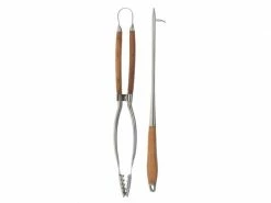FEU DU JARDIN Grillbesteck-Set Zange und Haken 2-teilig, Silber