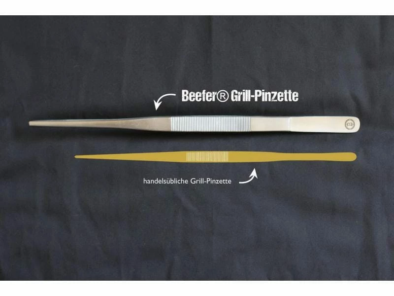 Beefer Original Grillpinzette Silber 4 Beefer Original Grillpinzette Silber – Bild 4