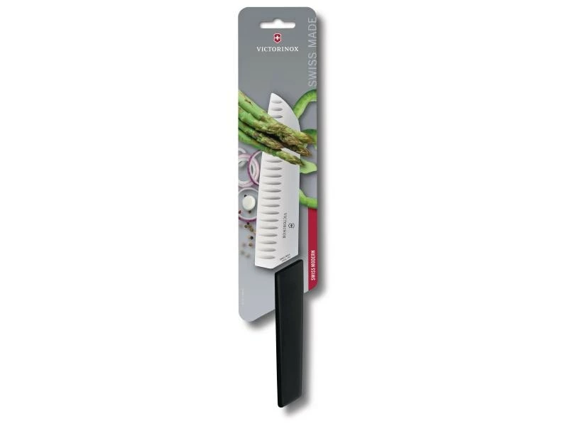 Victorinox Santokumesser Swiss Modern Schwarz 6 Victorinox Santokumesser Swiss Modern Schwarz – Bild 6