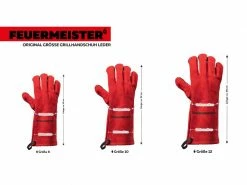 Feuermeister Grillhandschuh Premium BBQ Rot, Grösse 12 -Grill Verkaufsgeschäft 57524196 xxl