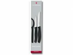 Victorinox Gemüsemesser Set mit Schäler 3-teilig, Schwarz