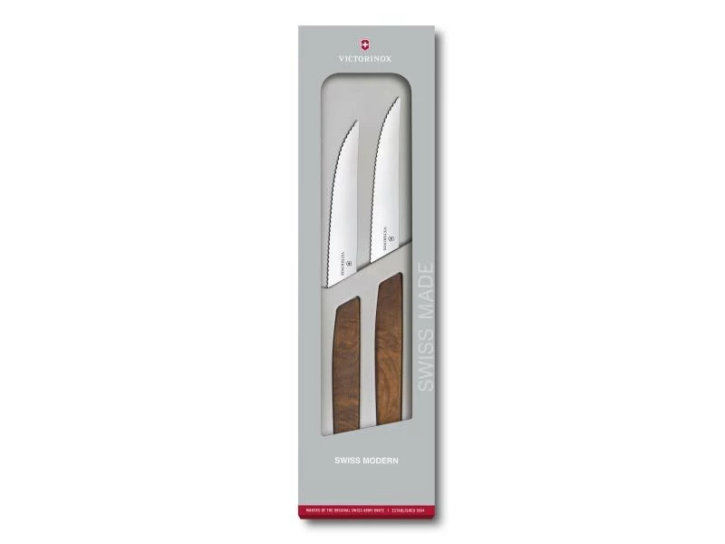 Victorinox Steakmesser-Set Swiss Modern 2 Stück, Nussbaumholz 1 Victorinox Steakmesser-Set Swiss Modern 2 Stück, Nussbaumholz